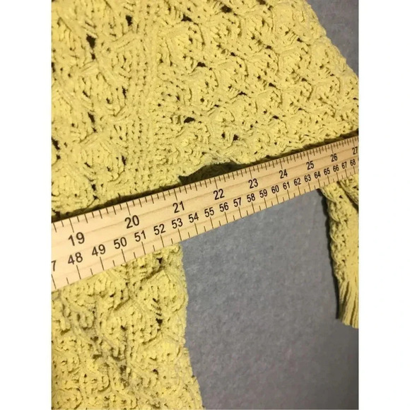 Womens A New Day Sweater Yellow Knit Cropped Winter Cute Mock Neck - Picture 4 of 6
